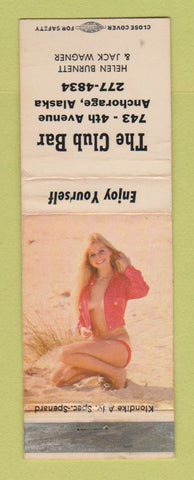 Matchbook Cover - Club Bar Anchorage AK  pinup WEAR