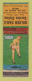 Matchbook Cover - Golden Eagle oil gas Denver? Pinup WEAR