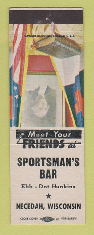 Matchbook Cover - Sportsman's Bar Necedah WI