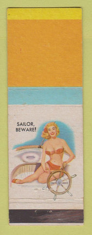 Matchbook Cover - Pinup BLANK Sailor Beware