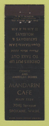Matchbook Cover - Mandarin Cafe Spokane WA