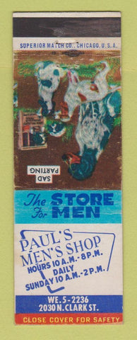 Matchbook Cover - Paul's Men's Shop Clothes Chicago?