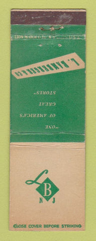 Matchbook Cover - L Bamberger Store
