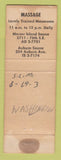 Matchbook Cover - Massage Auburn Mercer Island WA pinup WEAR