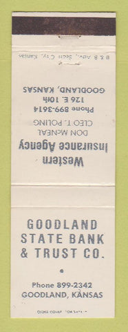 Matchbook Cover - Goodland State Bank and Trust Goodland KS