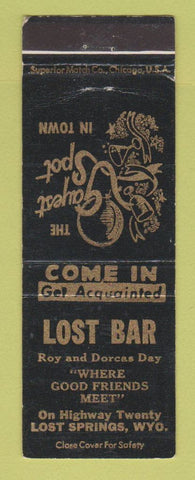 Matchbook Cover - Lost Bar Lost Springs WY