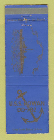 Matchbook Cover - USS Rowan DD 782 Military Navy