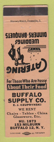 Matchbook Cover - Buffalo Supply Catering Buffalo NY Czuprynski