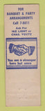 Matchbook Cover - Conner Streicher American Legion Post Annville PA WEAR