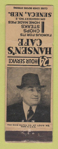 Matchbook Cover - Hansen's Cafe Seneca NE