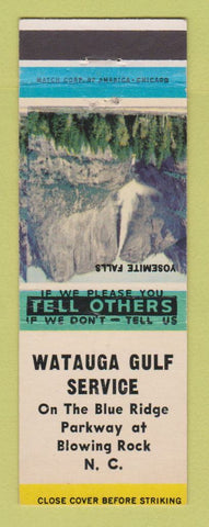 Matchbook Cover - Watauga Gulf oil gas Blowing Rock NC
