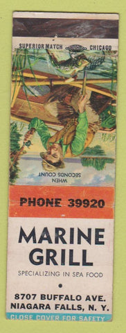 Matchbook Cover - Marine Grill Niagara Falls NY