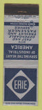 Matchbook Cover - Erie Railroad