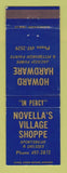 Matchbook Cover - Howard Hardware Novella's Village Shoppe Clothes Percy IL