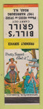 Matchbook Cover - Bill's Grill Harrisburg? PA hillbilly WEAr