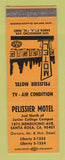 Matchbook Cover - Pelissier Motel Santa Rosa CA