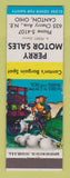 Matchbook Cover - Perry Mtoor Sales Canton OH