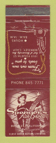 Matchbook Cover - Spenger's Fish Grotto Berkeley CA
