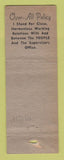 Matchbook Cover - Clarence Hawthorne Kalamazoo Township Supervisor MI WORN