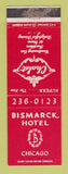 Matchbook Cover - Bismarck Hotel Chicago IL WEAR
