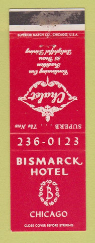Matchbook Cover - Bismarck Hotel Chicago IL WEAR