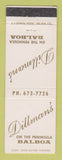 Matchbook Cover - Dillman's Balboa San Diego CA