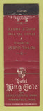 Matchbook Cover - King Cole Hotel Minneapolis MN WEAR