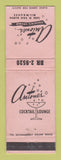 Matchbook Cover - Antone's Cocktail Lounge Milwaukee WI WEAR