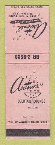 Matchbook Cover - Antone's Cocktail Lounge Milwaukee WI WEAR