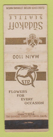 Matchbook Cover - Sudakoff Flowers Seattle WA WORN