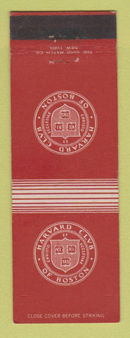Matchbook Cover - Harvard Club of Boston MA