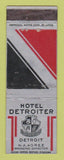 Matchbook Cover - Hotel Detroiter Detroit MI WEAR