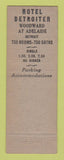 Matchbook Cover - Hotel Detroiter Detroit MI WEAR