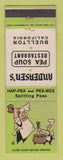 Matchbook Cover - Andersen's Pea Soup Restaurant Buellton CA