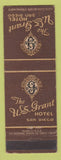 Matchbook Cover - US Grant Hotel San Diego CA
