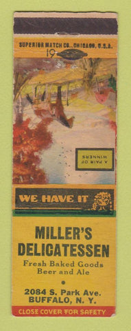 Matchbook Cover - Miller's Delicatessen Buffalo NY
