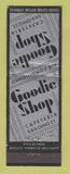 Matchbook Cover - Goodie Shop Cafeteria Terre Haute IN