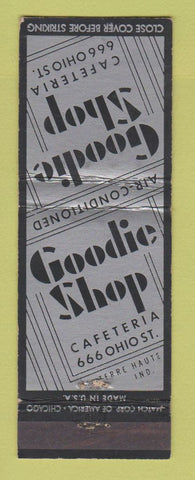 Matchbook Cover - Goodie Shop Cafeteria Terre Haute IN