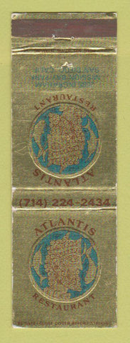 Matchbook Cover - Atlantis Restaurant San Diego CA