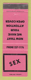 Matchbook Cover - Ken's Bar Madison WI sex joke PINK