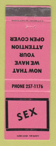 Matchbook Cover - Ken's Bar Madison WI sex joke PINK