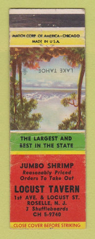 Matchbook Cover - Locust Tavern Roselle NJ WORN