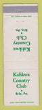 Matchbook Cover - Kahkwa Country Club Erie PA
