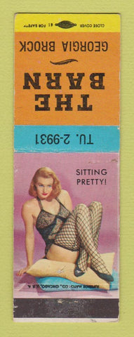 Matchbook Cover - The Barn Georgia Brock pinup Sylvania OH WEAR
