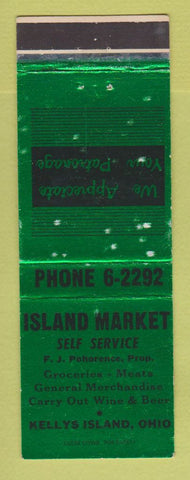Matchbook Cover - Island Market Kellys Island OH WEAR