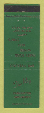 Matchbook Cover - The Rig Farmington NM bar? WEAR