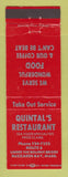 Matchbook Cover - Quintal's Restaurant Buzzards Bay MA