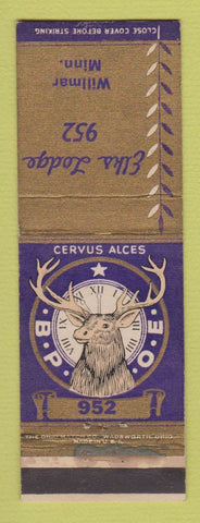 Matchbook Cover - Elks Lodge Willmar MN WEAR