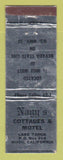 Matchbook Cover - Nagy's Cottages Motel Bijou CA WEAR