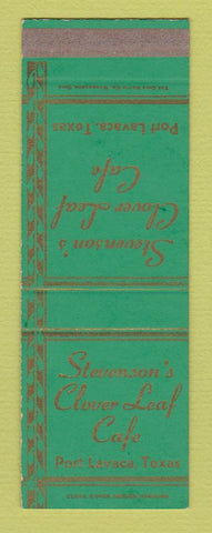 Matchbook Cover - Stevenson's Clover Leaf Cafe Port Lavaca TX SAMPLE
